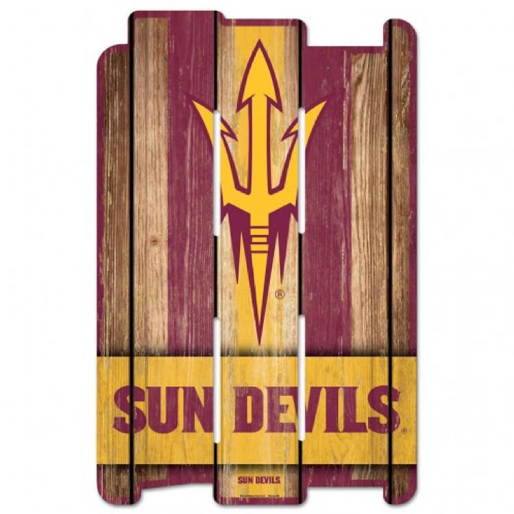 Arizona State Sun Devils Sign 11x17 Wood Fence Style