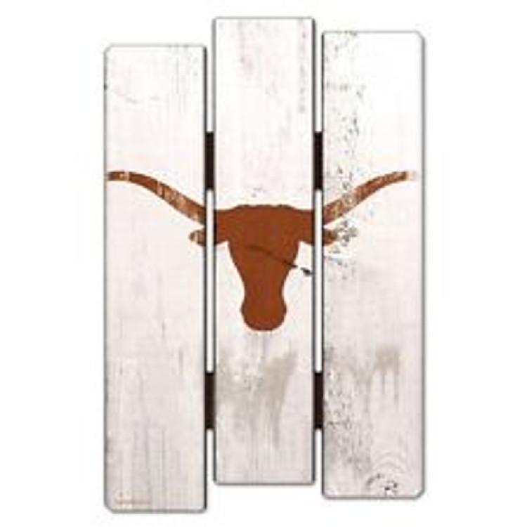 Texas Longhorns Sign 11x17 Wood Fence Style