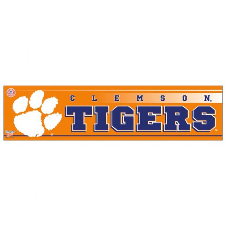 Clemson Tigers Decal 3x12 Bumper Strip Style