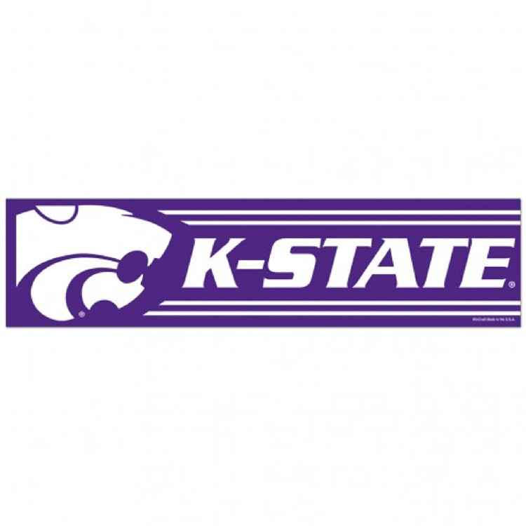 Kansas State Wildcats Decal 3x12 Bumper Strip Style