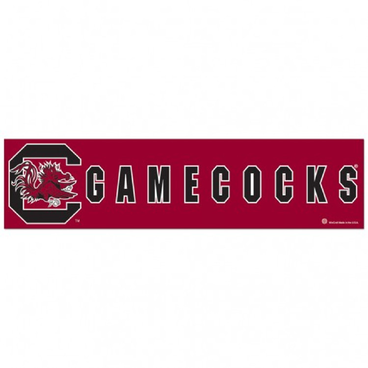 South Carolina Gamecocks Decal 3x12 Bumper Strip Style