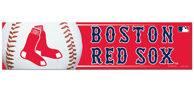 Boston Red Sox Bumper Sticker - Red Background