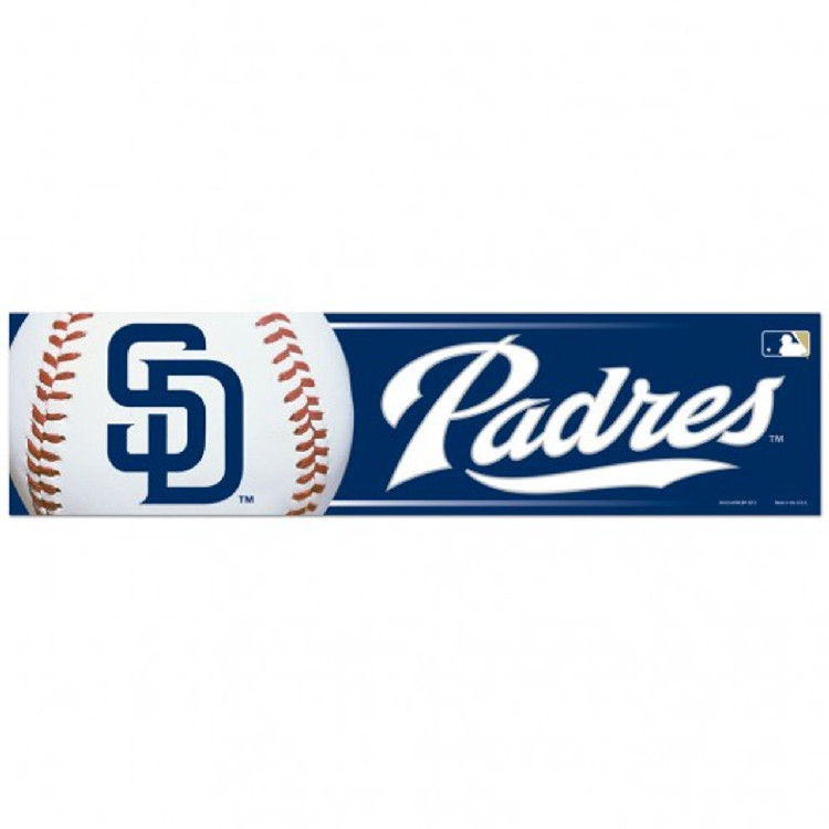 San Diego Padres Decal 3x12 Bumper Strip Style