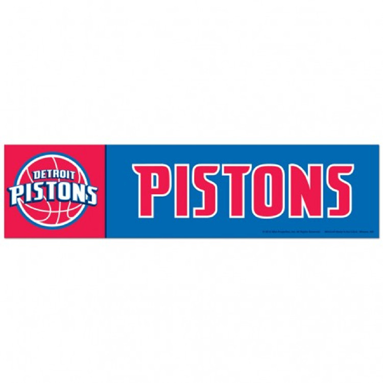 Detroit Pistons Decal 3x12 Bumper Strip Style