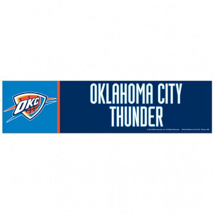 Oklahoma City Thunder Decal 3x12 Bumper Strip Style