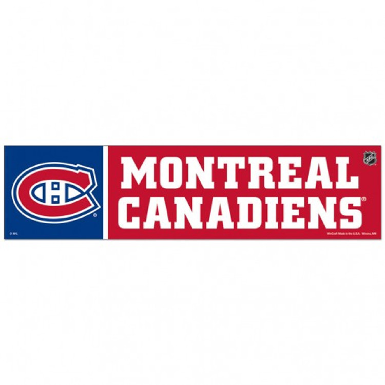 Montreal Canadiens Decal 3x12 Bumper Strip Style