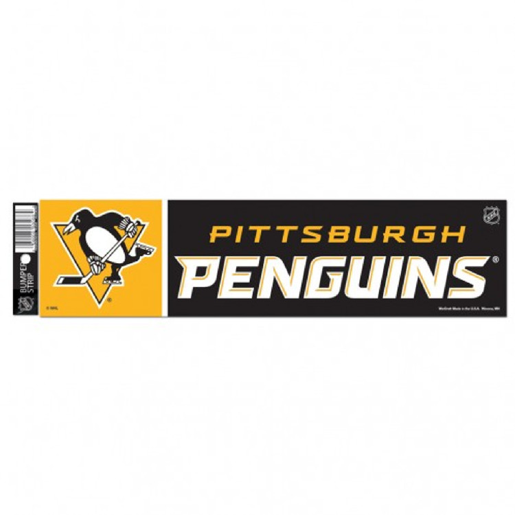 Pittsburgh Penguins Decal 3x12 Bumper Strip Style