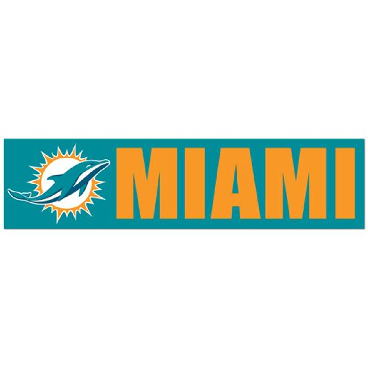 Miami Dolphins Decal Bumper Sticker