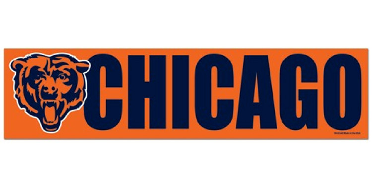 Chicago Bears Decal Bumper Sticker