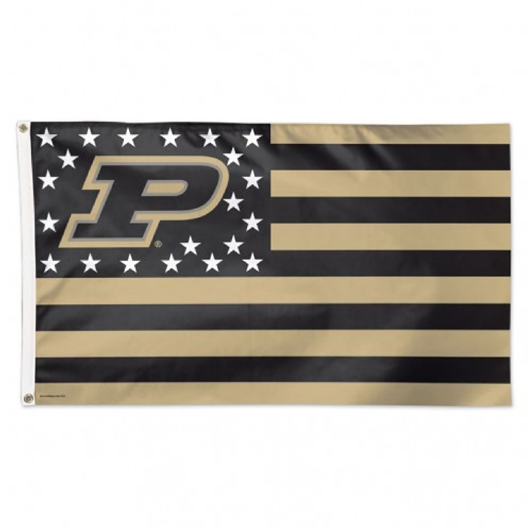 Purdue Boilermakers Flag 3x5 Deluxe Style Stars and Stripes Design