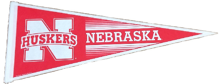 Nebraska Cornhuskers Pennant 12x30 Throwback Design CO