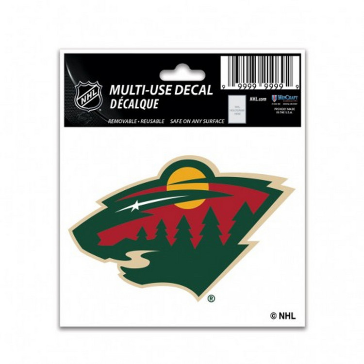 Minnesota Wild Decal 3x4 Multi Use Color