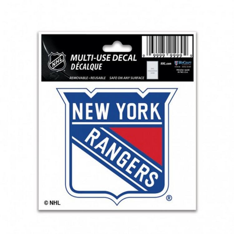 New York Rangers Decal 3x4 Multi Use Color