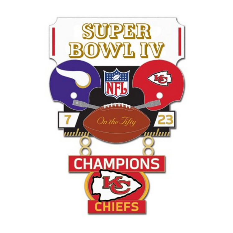 Kansas City Chiefs Pin Collector Jewelry Card Style Past Super Bowl Champs