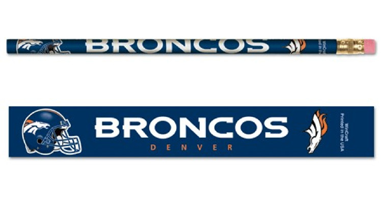 Denver Broncos Pencil 6 Pack