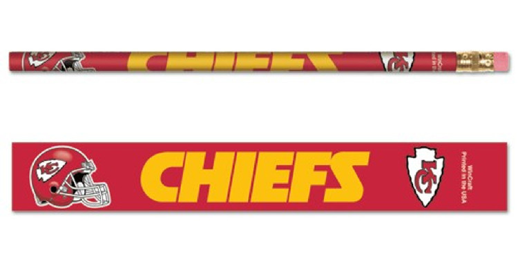 Kansas City Chiefs Pencil 6 Pack