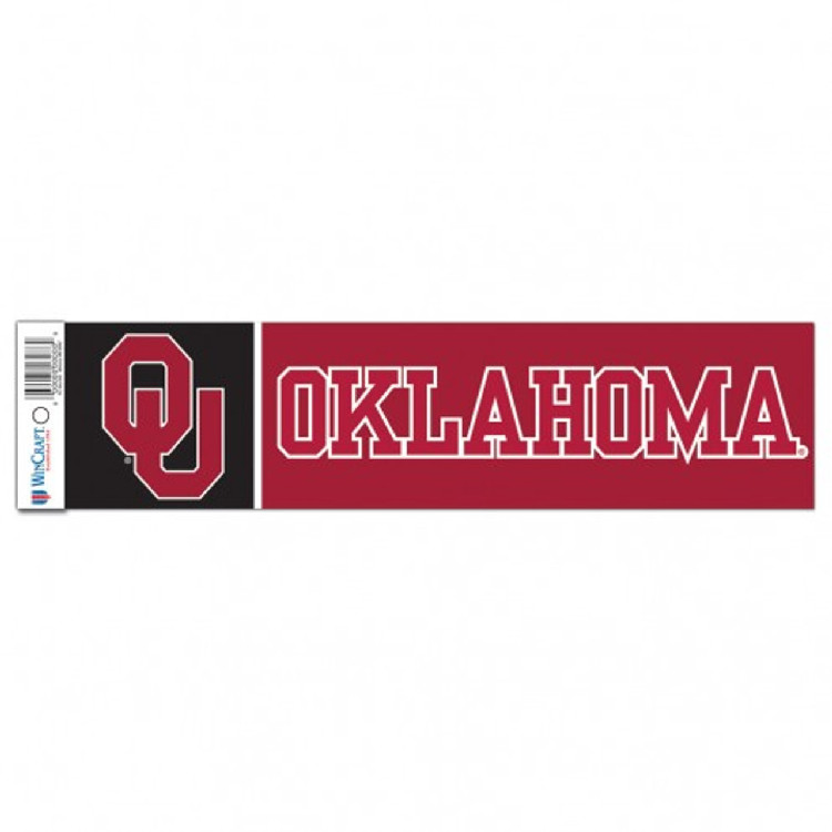 Oklahoma Sooners Decal 3x12 Bumper Strip Style