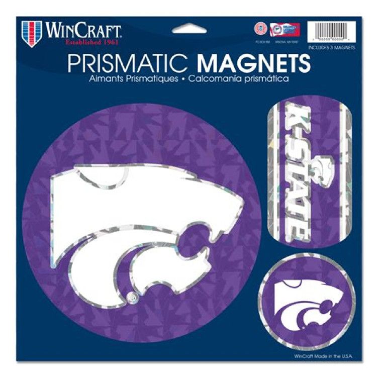 Kansas State Wildcats Magnets 11x11 Prismatic Sheet