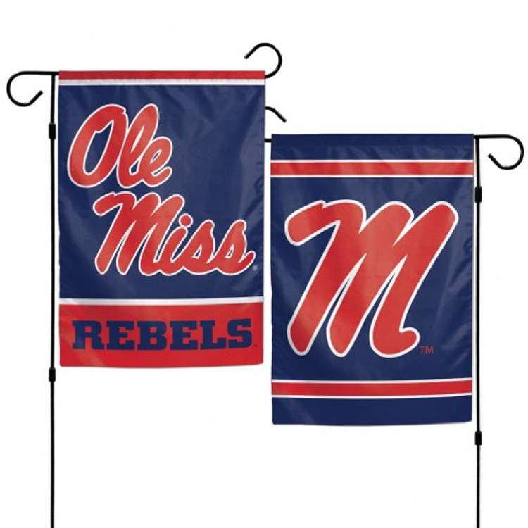 Mississippi Rebels Flag 12x18 Garden Style 2 Sided