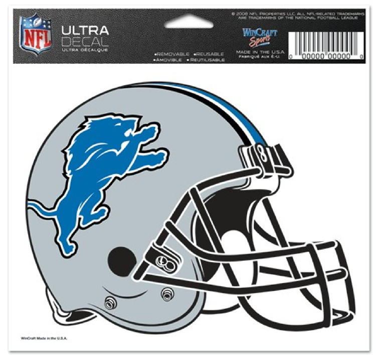 Detroit Lions Decal 5x6 Multi Use Color