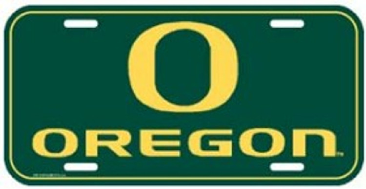 Oregon Ducks License Plate