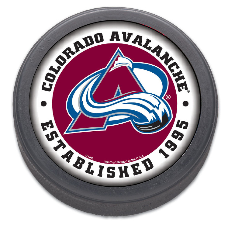 Colorado Avalanche Hockey Puck Packaged Est 1995 Design