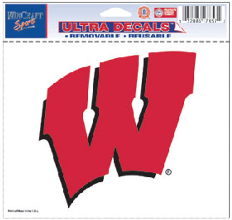 Wisconsin Badgers Decal 5x6 Ultra Color