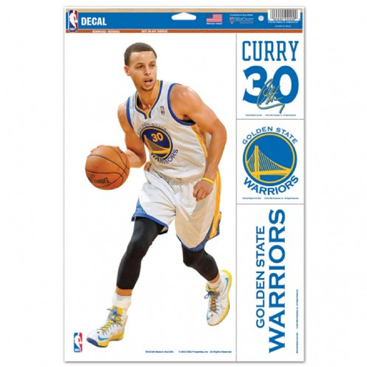 Golden State Warriors Decal 11x17 Multi Use Stephen Curry Design