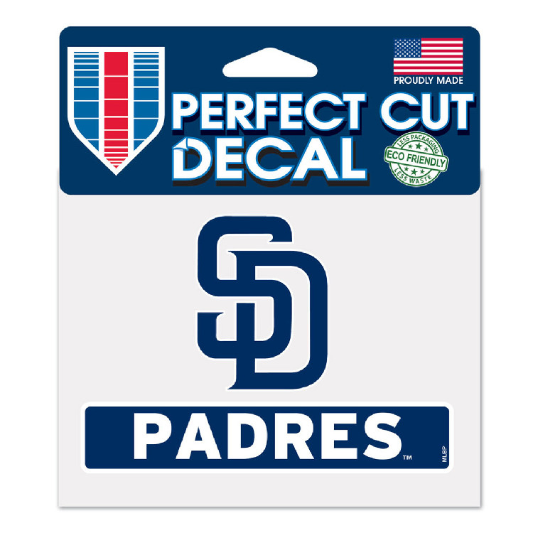 San Diego Padres Decal 4.5x5.75 Perfect Cut Color