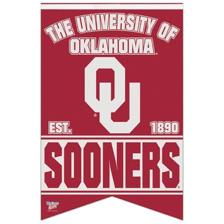 Oklahoma Sooners Banner 17x26 Pennant Style Premium Felt