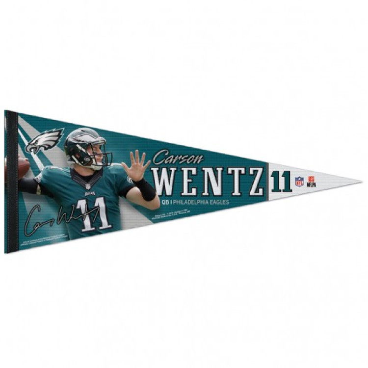 Philadelphia Eagles Pennant 12x30 Premium Style Carson Wentz Design