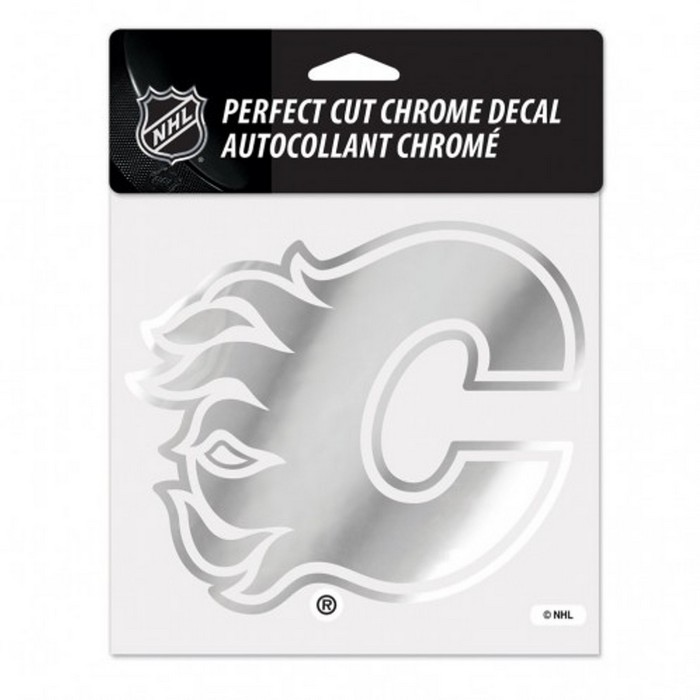 Wincraft Calgary Flames Decal 6x6 Perfect Cut Chrome -