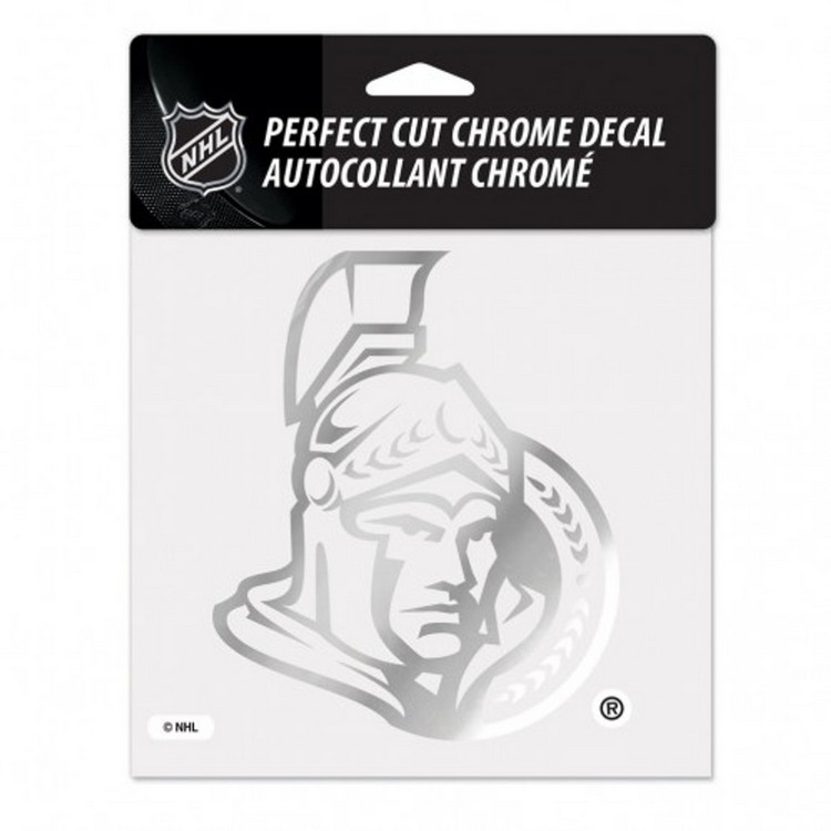 Ottawa Senators Decal 6x6 Perfect Cut Chrome