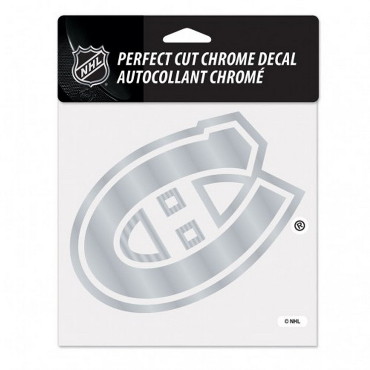 Montreal Canadiens Decal 6x6 Perfect Cut Chrome