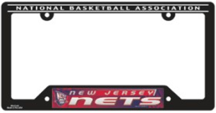 New Jersey Nets Plastic License Plate Frame