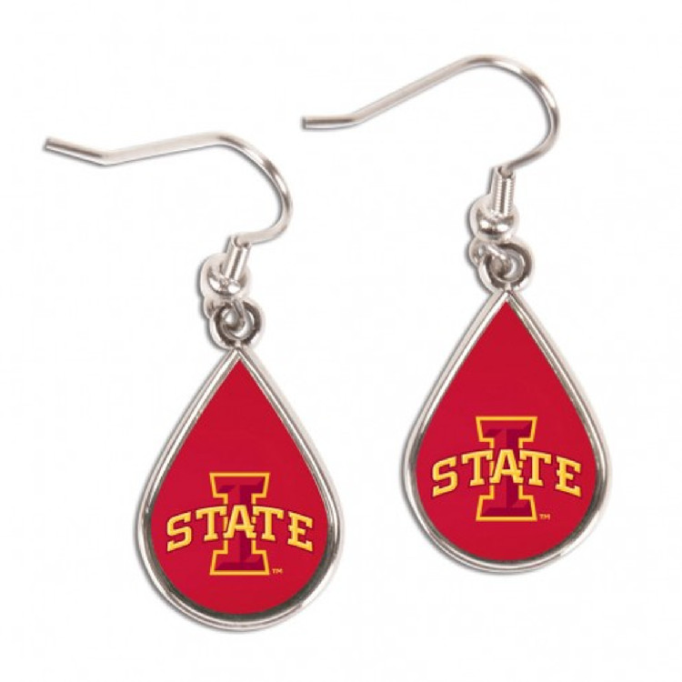 Iowa State Cyclones Earrings Tear Drop Style