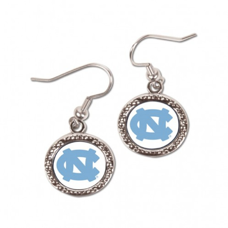 North Carolina Tar Heels Earrings Round Style