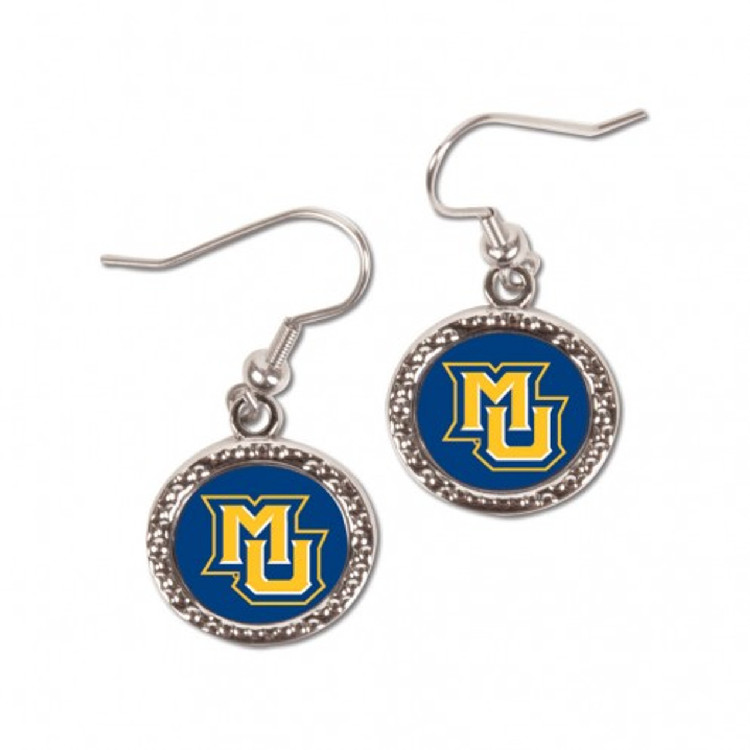 Marquette Golden Eagles Earrings Round Style