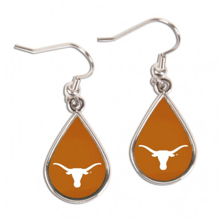 Texas Longhorns Earrings Tear Drop Style