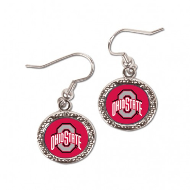 Ohio State Buckeyes Earrings Round Style