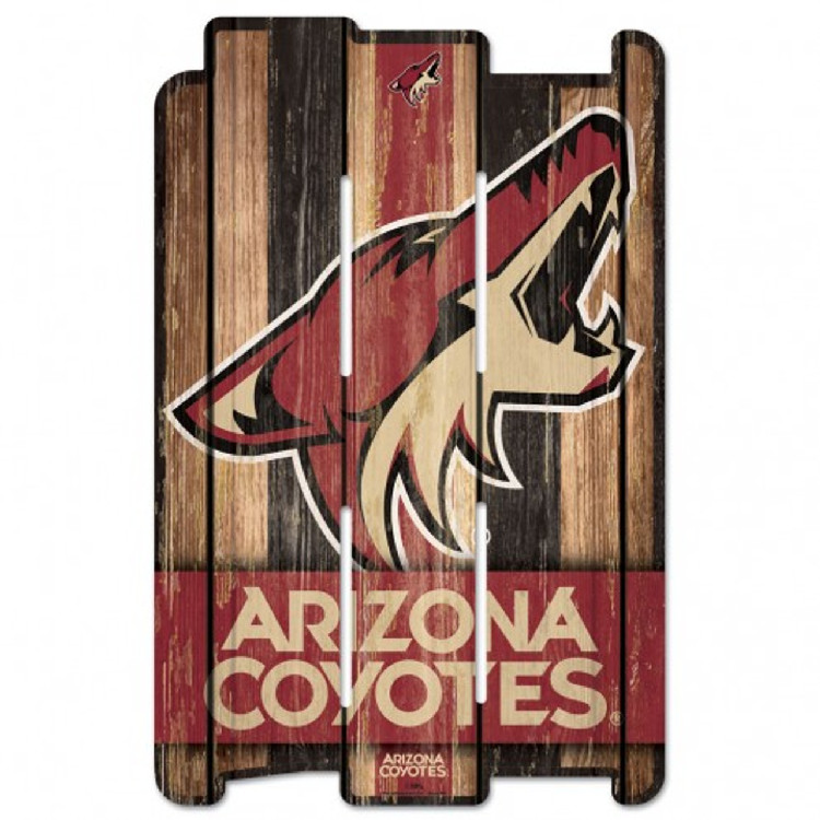 Arizona Coyotes Sign 11x17 Wood Fence Style