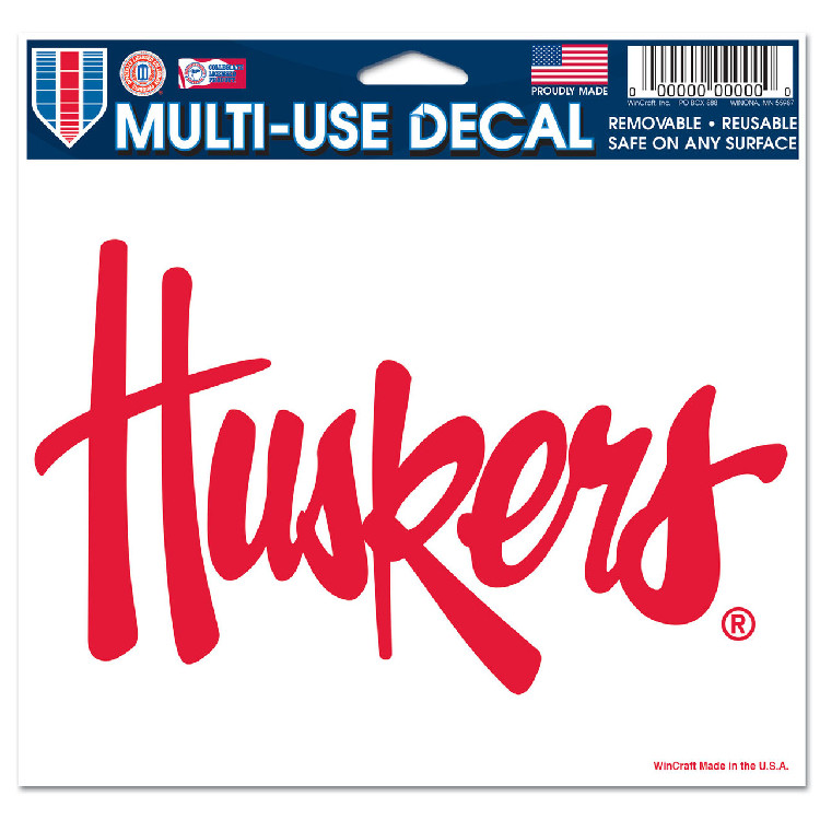 Nebraska Cornhuskers Decal 5x6 Ultra Color