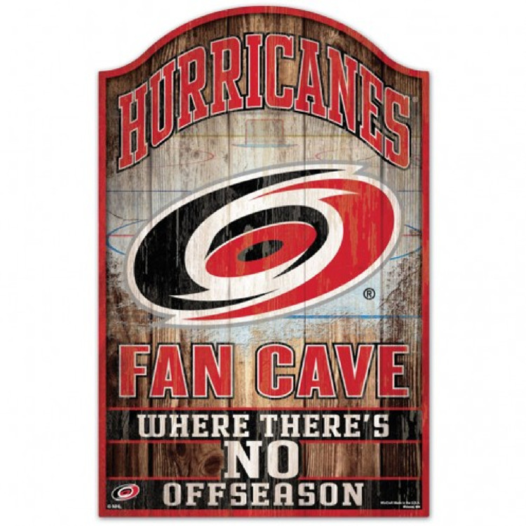 Carolina Hurricanes Sign 11x17 Wood Fan Cave Design