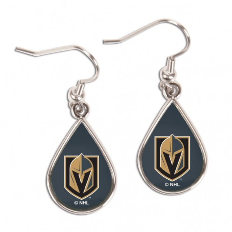 Vegas Golden Knights Earrings Tear Drop Style