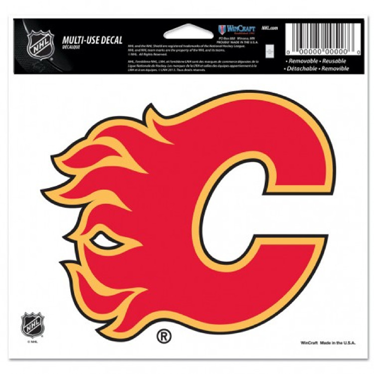 Calgary Flames Decal 5x6 Multi Use Color