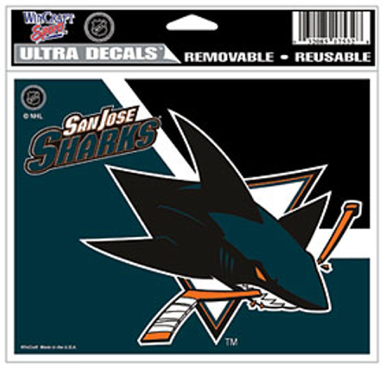 San Jose Sharks Decal 5x6 Multi Use Color