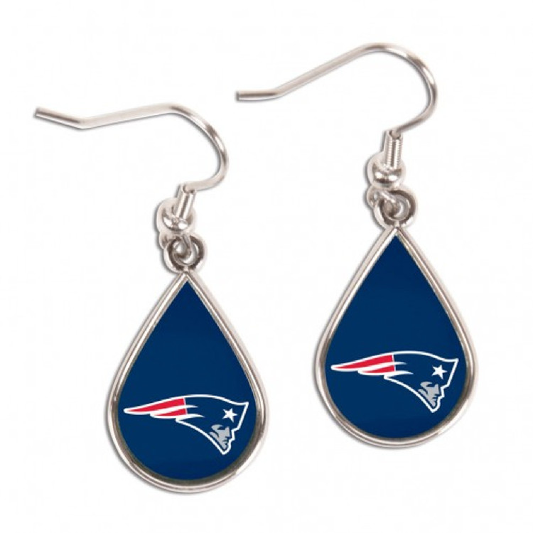 New England Patriots Earrings Tear Drop Style