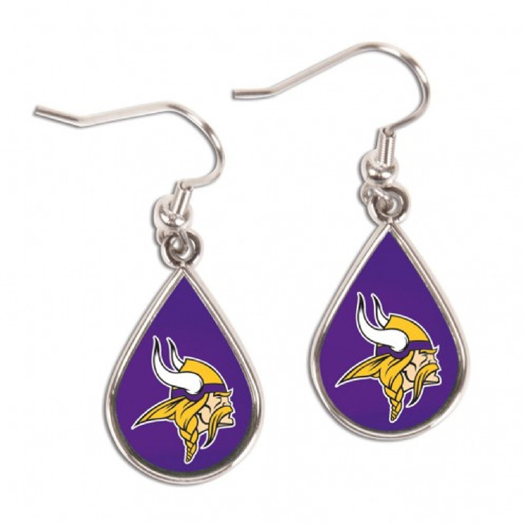 Minnesota Vikings Earrings Tear Drop Style