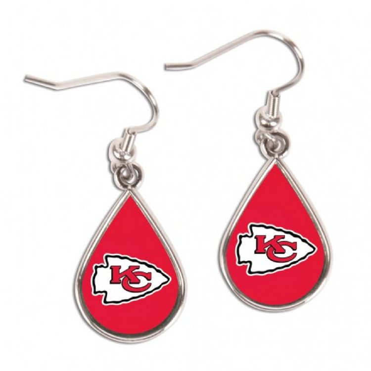 Kansas City Chiefs Earrings Tear Drop Style