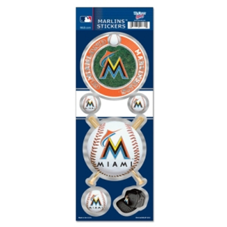 Miami Marlins Stickers Prismatic